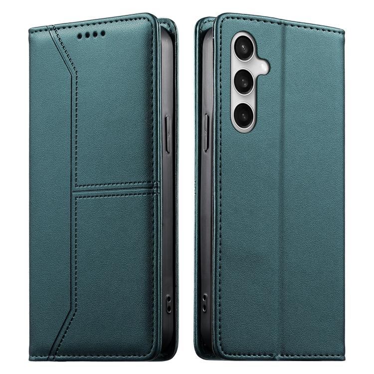 Stitched Line Magnetic RFID Vegan Leather Phone Case, For Galaxy S26 FE 5G, For Samsung Galaxy S26+ 5G, For Samsung Galaxy S26 Edge 5G, For Samsung Galaxy S26 Ultra 5G, For Samsung Galaxy S26 5G, For Samsung Galaxy S25 FE 5G                            ...