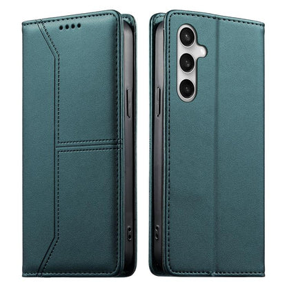 Stitched Line Magnetic RFID Vegan Leather Phone Case, For Galaxy S26 FE 5G, For Samsung Galaxy S26+ 5G, For Samsung Galaxy S26 Edge 5G, For Samsung Galaxy S26 Ultra 5G, For Samsung Galaxy S26 5G, For Samsung Galaxy S25 FE 5G                            ...