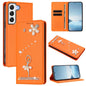Ballet Girl Diamond Studded RFID Vegan Leather Phone Case, For Samsung Galaxy S23 Ultra 5G, For Samsung Galaxy S23+ 5G, For Samsung Galaxy S23 5G, For Samsung Galaxy S22 Ultra 5G, For Samsung Galaxy S22+ 5G, For Samsung Galaxy S22 5G