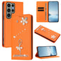Ballet Girl Diamond Studded RFID Vegan Leather Phone Case, For Samsung Galaxy S23 Ultra 5G, For Samsung Galaxy S23+ 5G, For Samsung Galaxy S23 5G, For Samsung Galaxy S22 Ultra 5G, For Samsung Galaxy S22+ 5G, For Samsung Galaxy S22 5G
