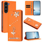 Ballet Girl Diamond Studded RFID Vegan Leather Phone Case, For Samsung Galaxy S25 / S24 5G, For Samsung Galaxy S25+ / S24+ 5G, For Samsung Galaxy S25 Ultra 5G, For Samsung Galaxy S24 FE 5G, For Samsung Galaxy S24 Ultra 5G, For Samsung Galaxy S23 FE 5G