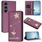 Ballet Girl Diamond Studded RFID Vegan Leather Phone Case, For Samsung Galaxy S25 / S24 5G, For Samsung Galaxy S25+ / S24+ 5G, For Samsung Galaxy S25 Ultra 5G, For Samsung Galaxy S24 FE 5G, For Samsung Galaxy S24 Ultra 5G, For Samsung Galaxy S23 FE 5G