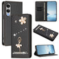 Ballet Girl Diamond Studded RFID Vegan Leather Phone Case, For Samsung Galaxy S26+ 5G, For Samsung Galaxy S26 Edge 5G, For Samsung Galaxy S26 Ultra 5G, For Samsung Galaxy S26 5G, For Samsung Galaxy S25 FE 5G, For Samsung Galaxy S25 Edge 5G