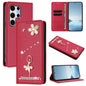 Ballet Girl Diamond Studded RFID Vegan Leather Phone Case, For Samsung Galaxy S25 / S24 5G, For Samsung Galaxy S25+ / S24+ 5G, For Samsung Galaxy S25 Ultra 5G, For Samsung Galaxy S24 FE 5G, For Samsung Galaxy S24 Ultra 5G, For Samsung Galaxy S23 FE 5G