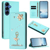 Ballet Girl Diamond Studded RFID Vegan Leather Phone Case, For Samsung Galaxy S26+ 5G, For Samsung Galaxy S26 Edge 5G, For Samsung Galaxy S26 Ultra 5G, For Samsung Galaxy S26 5G, For Samsung Galaxy S25 FE 5G, For Samsung Galaxy S25 Edge 5G