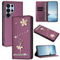 Ballet Girl Diamond Studded RFID Vegan Leather Phone Case, For Samsung Galaxy S26+ 5G, For Samsung Galaxy S26 Edge 5G, For Samsung Galaxy S26 Ultra 5G, For Samsung Galaxy S26 5G, For Samsung Galaxy S25 FE 5G, For Samsung Galaxy S25 Edge 5G