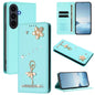 Ballet Girl Diamond Studded RFID Vegan Leather Phone Case, For Samsung Galaxy S26+ 5G, For Samsung Galaxy S26 Edge 5G, For Samsung Galaxy S26 Ultra 5G, For Samsung Galaxy S26 5G, For Samsung Galaxy S25 FE 5G, For Samsung Galaxy S25 Edge 5G