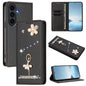 Ballet Girl Diamond Studded RFID Vegan Leather Phone Case, For Samsung Galaxy S26+ 5G, For Samsung Galaxy S26 Edge 5G, For Samsung Galaxy S26 Ultra 5G, For Samsung Galaxy S26 5G, For Samsung Galaxy S25 FE 5G, For Samsung Galaxy S25 Edge 5G