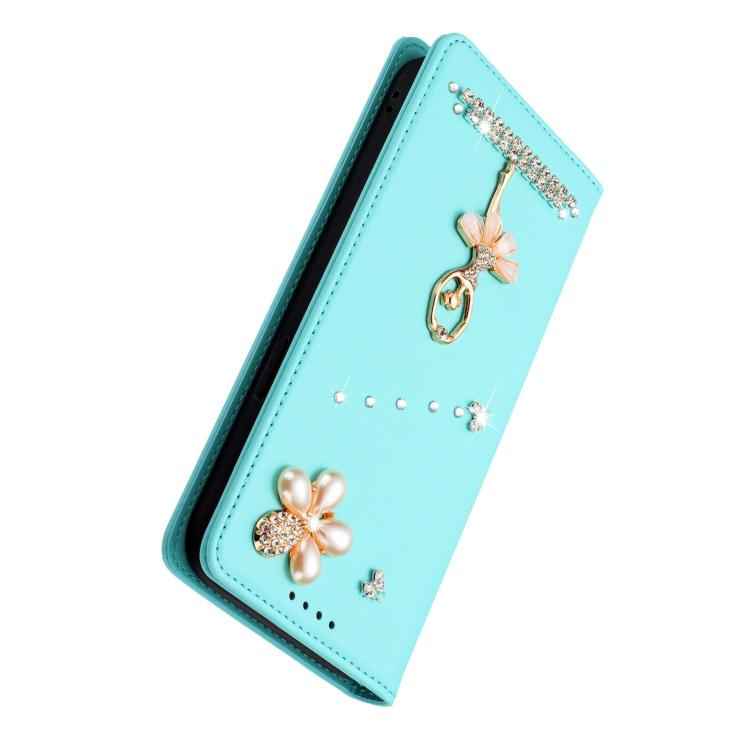 Ballet Girl Diamond Studded RFID Vegan Leather Phone Case, For Samsung Galaxy Z Fold7 5G