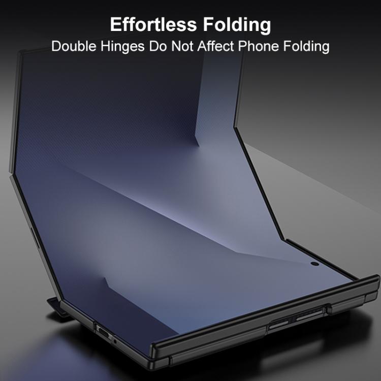 GKK Double Magnetic Hinge Folding Full Coverage Phone Case with Magnetic Rotating Holder, For Samsung Galaxy Z TriFold