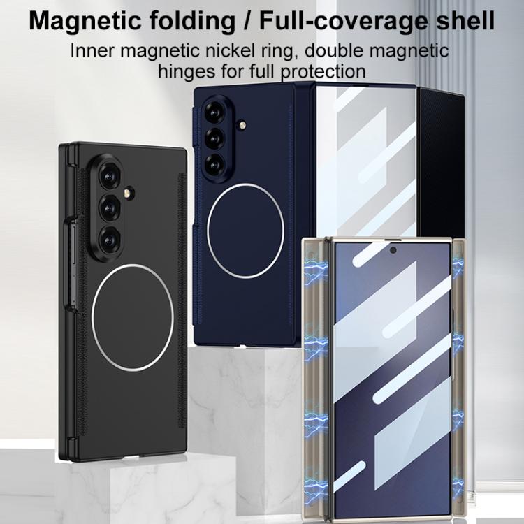 GKK Double Magnetic Hinge Folding Full Coverage Nickel Ring Phone Case, For Samsung Galaxy Z TriFold