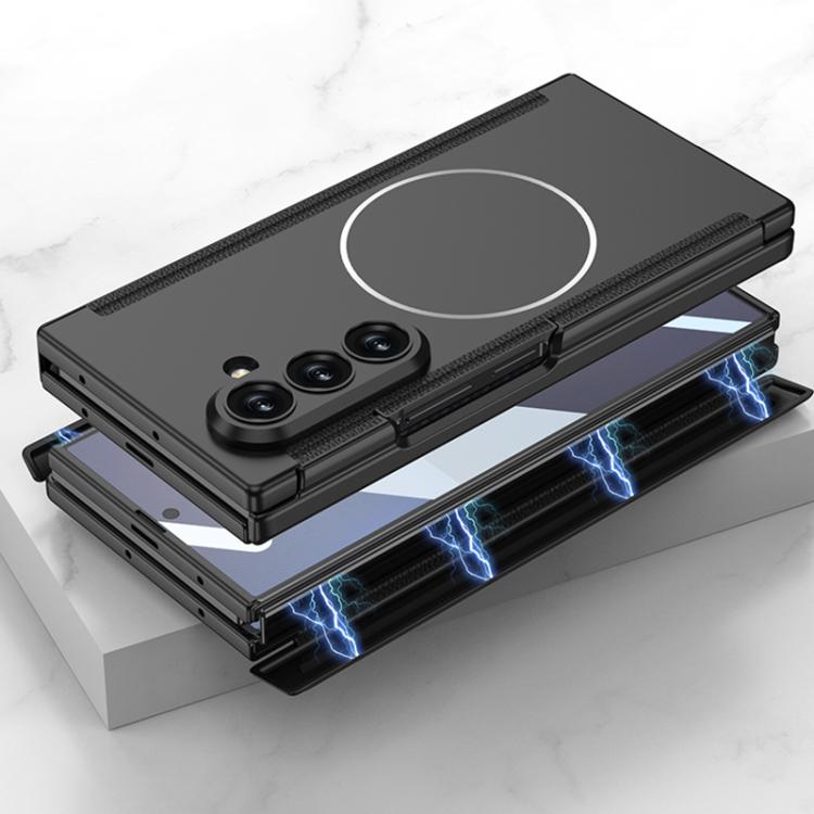 GKK Double Magnetic Hinge Folding Full Coverage Nickel Ring Phone Case, For Samsung Galaxy Z TriFold