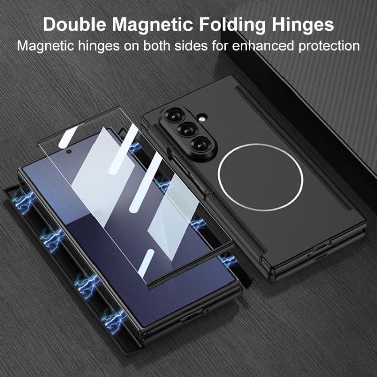 GKK Double Magnetic Hinge Folding Full Coverage Nickel Ring Phone Case, For Samsung Galaxy Z TriFold