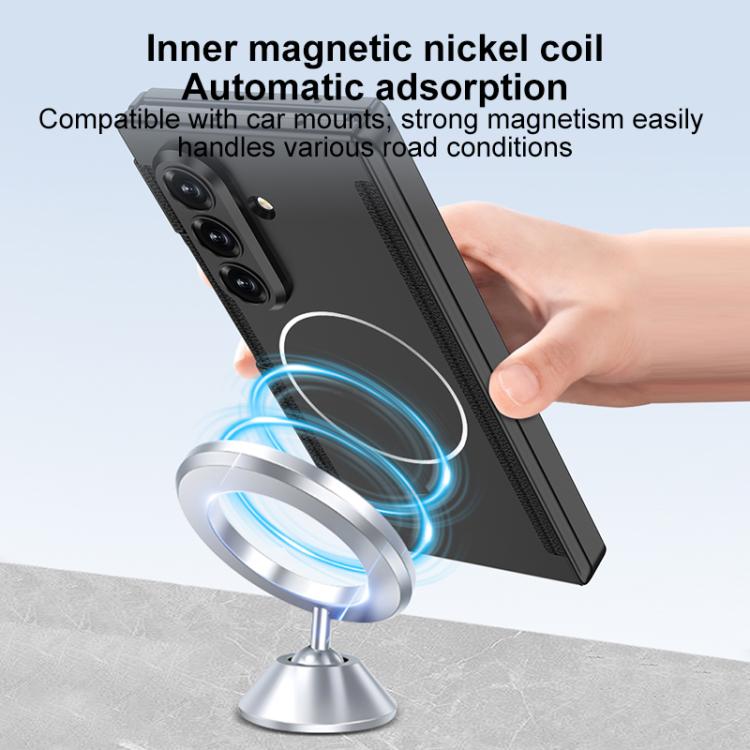 GKK Double Magnetic Hinge Folding Full Coverage Nickel Ring Phone Case, For Samsung Galaxy Z TriFold