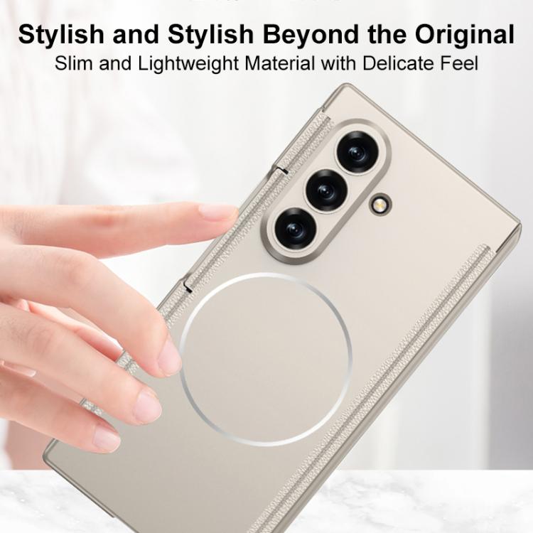 GKK Double Magnetic Hinge Folding Full Coverage Nickel Ring Phone Case, For Samsung Galaxy Z TriFold