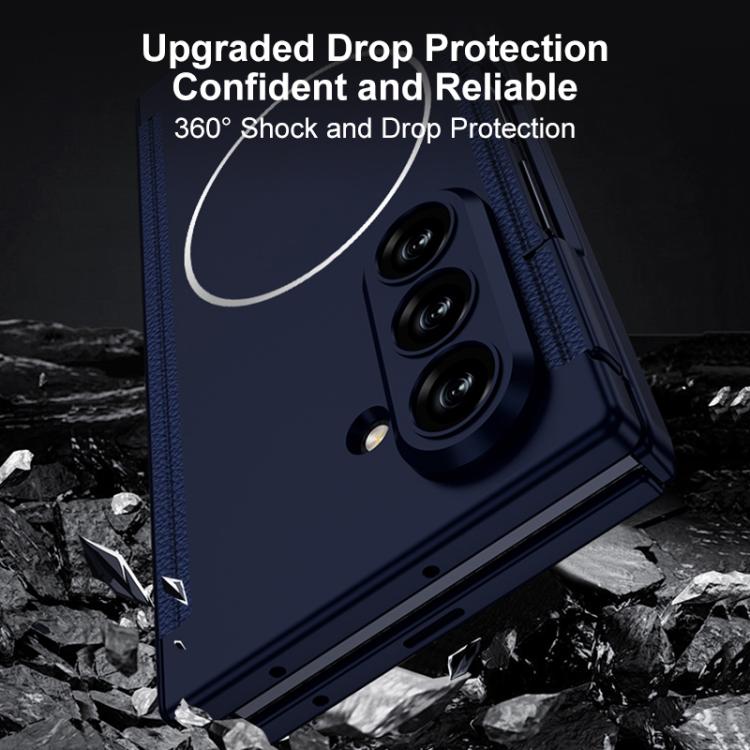 GKK Double Magnetic Hinge Folding Full Coverage Nickel Ring Phone Case, For Samsung Galaxy Z TriFold