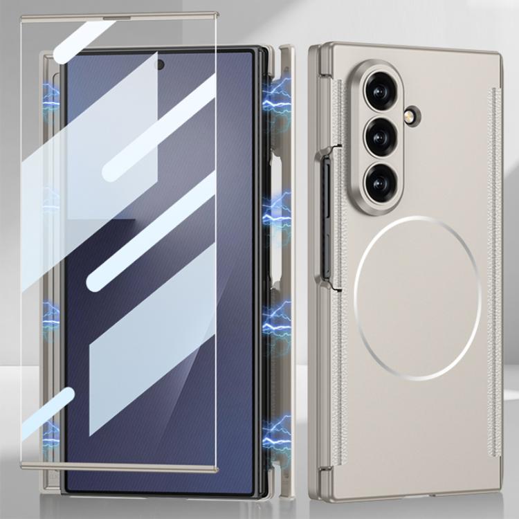 GKK Double Magnetic Hinge Folding Full Coverage Nickel Ring Phone Case, For Samsung Galaxy Z TriFold