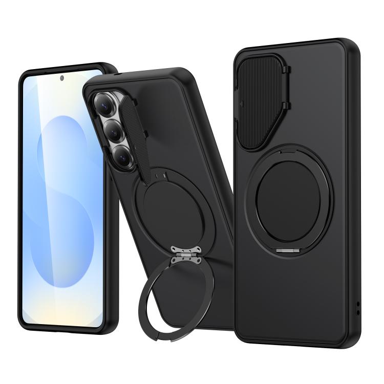 ShellGod Magnetic Rotation Holder Lens Shield PC TPU Hybrid Phone Case, For Samsung Galaxy S26+ 5G, For Samsung Galaxy S26 Ultra 5G, For Samsung Galaxy S26 5G, For Samsung Galaxy A57 5G, For Samsung Galaxy A36 / A56 / A37 5G                            ...