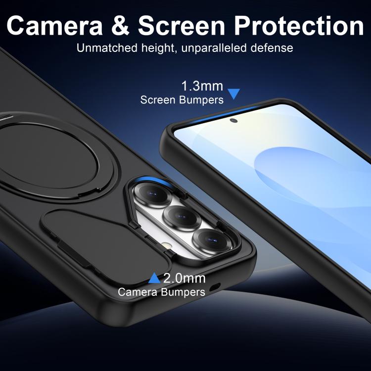 ShellGod Magnetic Rotation Holder Lens Shield PC TPU Hybrid Phone Case, For Samsung Galaxy S26+ 5G, For Samsung Galaxy S26 Ultra 5G, For Samsung Galaxy S26 5G, For Samsung Galaxy A57 5G, For Samsung Galaxy A36 / A56 / A37 5G                            ...