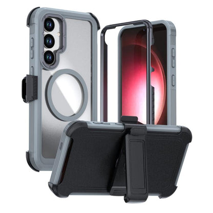 Acrylic Full Coverage Magnetic Phone Case with Back Clip, For Samsung Galaxy S26+ 5G, For Samsung Galaxy S26 Ultra 5G, For Samsung Galaxy S26 5G, For Samsung Galaxy S25 5G / S24 5G, For Samsung Galaxy S25+ 5G / S24+ 5G, For Samsung Galaxy S25 Ultra 5G