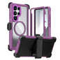 Acrylic Full Coverage Magnetic Phone Case with Back Clip, For Samsung Galaxy S26+ 5G, For Samsung Galaxy S26 Ultra 5G, For Samsung Galaxy S26 5G, For Samsung Galaxy S25 5G / S24 5G, For Samsung Galaxy S25+ 5G / S24+ 5G, For Samsung Galaxy S25 Ultra 5G