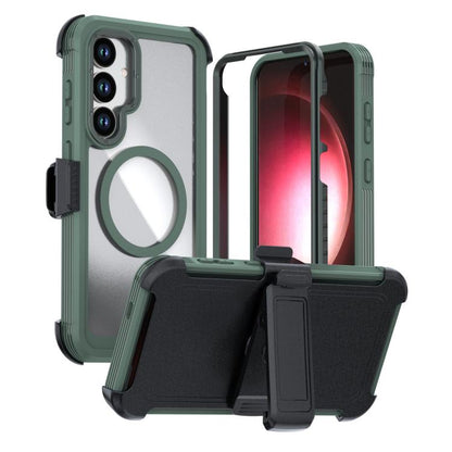 Acrylic Full Coverage Magnetic Phone Case with Back Clip, For Samsung Galaxy S26+ 5G, For Samsung Galaxy S26 Ultra 5G, For Samsung Galaxy S26 5G, For Samsung Galaxy S25 5G / S24 5G, For Samsung Galaxy S25+ 5G / S24+ 5G, For Samsung Galaxy S25 Ultra 5G