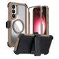 Acrylic Full Coverage Magnetic Phone Case with Back Clip, For Samsung Galaxy S26+ 5G, For Samsung Galaxy S26 Ultra 5G, For Samsung Galaxy S26 5G, For Samsung Galaxy S25 5G / S24 5G, For Samsung Galaxy S25+ 5G / S24+ 5G, For Samsung Galaxy S25 Ultra 5G