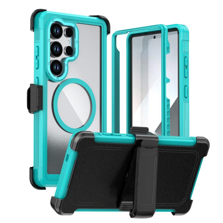 Acrylic Full Coverage Magnetic Phone Case with Back Clip, For Samsung Galaxy S26+ 5G, For Samsung Galaxy S26 Ultra 5G, For Samsung Galaxy S26 5G, For Samsung Galaxy S25 5G / S24 5G, For Samsung Galaxy S25+ 5G / S24+ 5G, For Samsung Galaxy S25 Ultra 5G