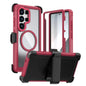 Acrylic Full Coverage Magnetic Phone Case with Back Clip, For Samsung Galaxy S24 FE 5G, For Samsung Galaxy S24 Ultra 5G