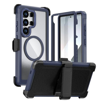 Acrylic Full Coverage Magnetic Phone Case with Back Clip, For Samsung Galaxy S24 FE 5G, For Samsung Galaxy S24 Ultra 5G