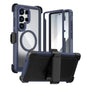 Acrylic Full Coverage Magnetic Phone Case with Back Clip, For Samsung Galaxy S24 FE 5G, For Samsung Galaxy S24 Ultra 5G