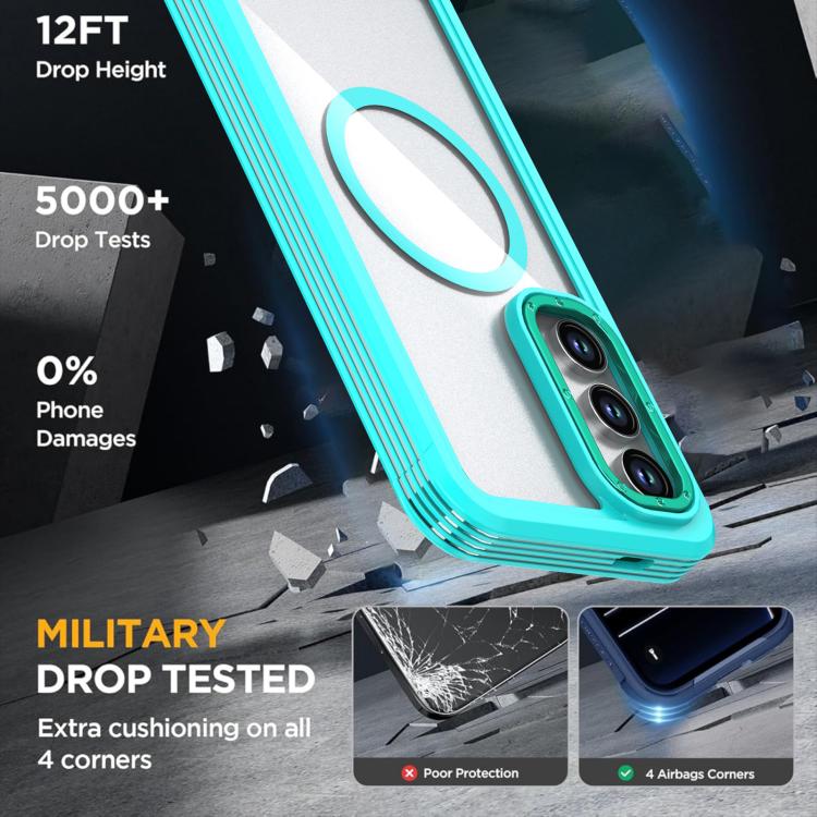 Acrylic Full Coverage Magnetic Phone Case with Back Clip, For Samsung Galaxy S24 FE 5G, For Samsung Galaxy S24 Ultra 5G