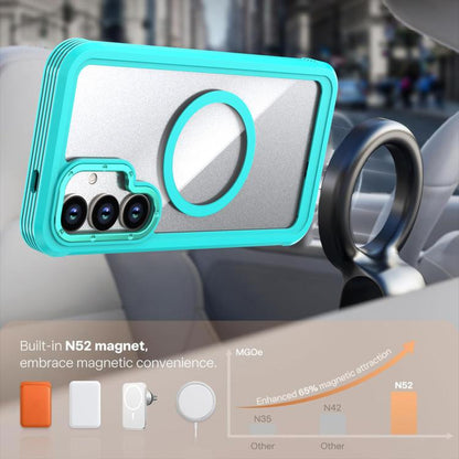 Acrylic Full Coverage Magnetic Phone Case with Back Clip, For Samsung Galaxy S24 FE 5G, For Samsung Galaxy S24 Ultra 5G