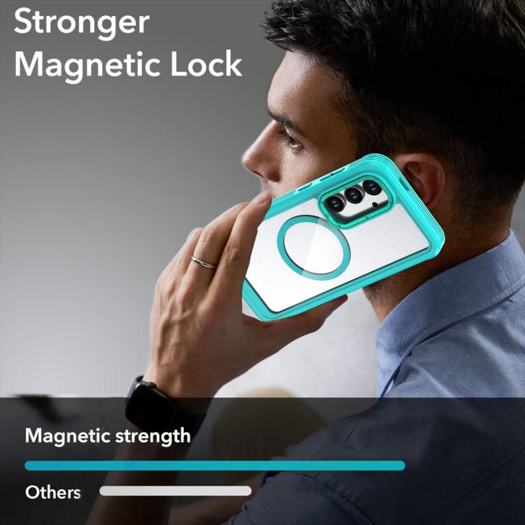 Acrylic Full Coverage Magnetic Phone Case with Back Clip, For Samsung Galaxy S24 FE 5G, For Samsung Galaxy S24 Ultra 5G