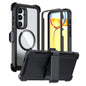 Acrylic Full Coverage Magnetic Phone Case with Back Clip, For Samsung Galaxy S24 FE 5G, For Samsung Galaxy S24 Ultra 5G