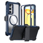 Acrylic Full Coverage Magnetic Phone Case with Back Clip, For Samsung Galaxy S24 FE 5G, For Samsung Galaxy S24 Ultra 5G