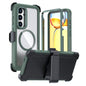 Acrylic Full Coverage Magnetic Phone Case with Back Clip, For Samsung Galaxy S24 FE 5G, For Samsung Galaxy S24 Ultra 5G