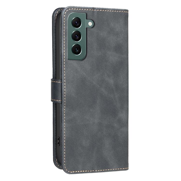Solid Color Calfskin Texture RFID Vegan Leather Phone Case, For Samsung Galaxy S23 5G