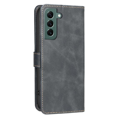 Solid Color Calfskin Texture RFID Vegan Leather Phone Case, For Samsung Galaxy S23 5G