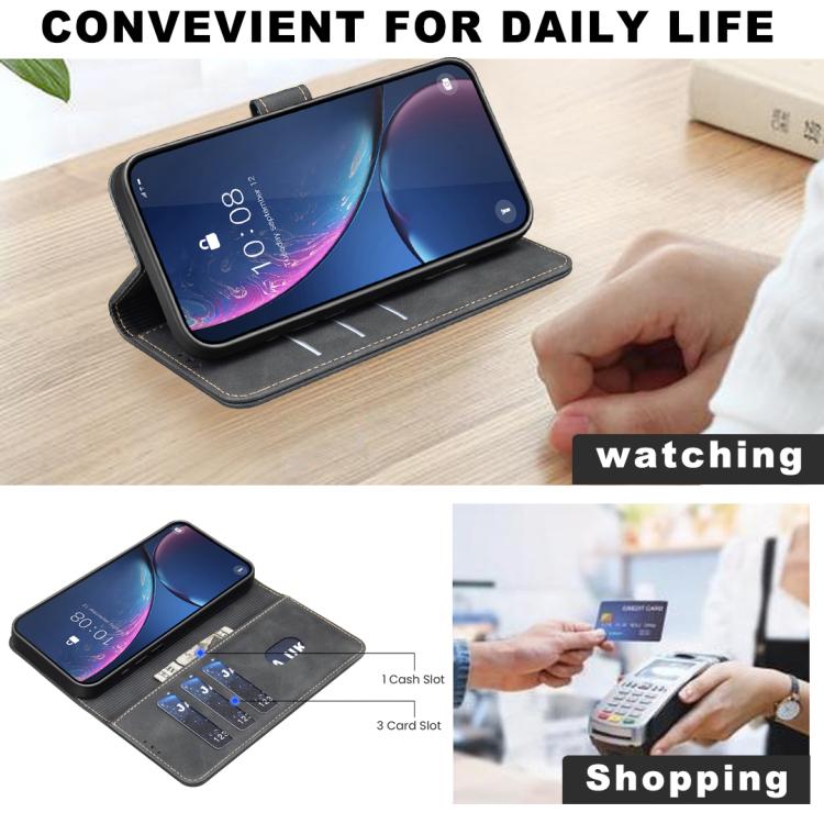 Solid Color Calfskin Texture RFID Vegan Leather Phone Case, For Samsung Galaxy S23 5G
