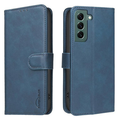 Solid Color Calfskin Texture RFID Vegan Leather Phone Case, For Samsung Galaxy S23 5G