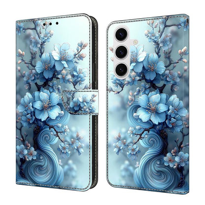 Crystal-Like Painted Vegan Leather Phone Case, For Samsung Galaxy S23 5G
