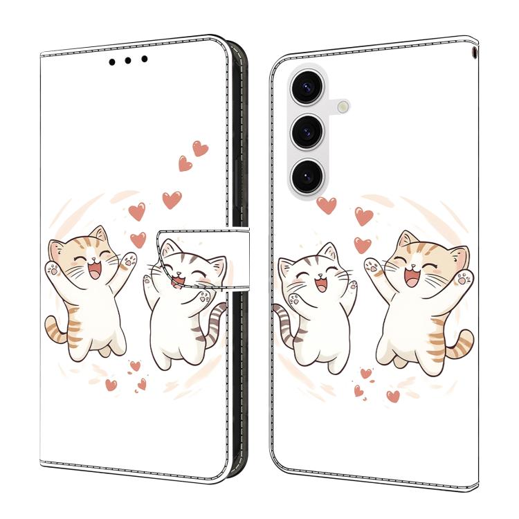 Crystal-Like Painted Vegan Leather Phone Case, For Samsung Galaxy S25 Edge 5G, For Samsung Galaxy S24 / S25 5G, For Samsung Galaxy S24+ / S25+ 5G, For Samsung Galaxy S25 Ultra 5G