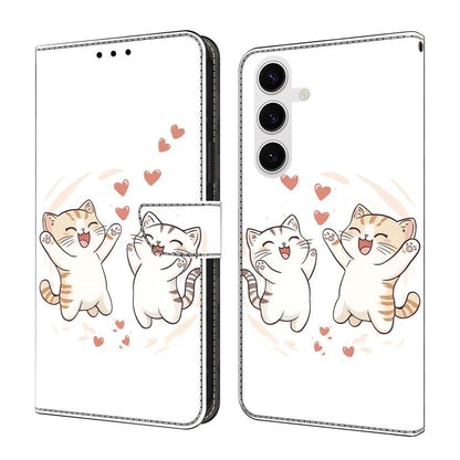 Crystal-Like Painted Vegan Leather Phone Case, For Samsung Galaxy S25 Edge 5G, For Samsung Galaxy S24 / S25 5G, For Samsung Galaxy S24+ / S25+ 5G, For Samsung Galaxy S25 Ultra 5G