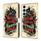 Crystal-Like Painted Vegan Leather Phone Case, For Samsung Galaxy S25 Edge 5G, For Samsung Galaxy S24 / S25 5G, For Samsung Galaxy S24+ / S25+ 5G, For Samsung Galaxy S25 Ultra 5G