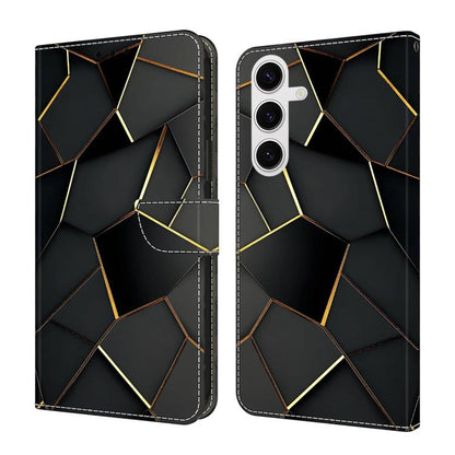 Crystal-Like Painted Vegan Leather Phone Case, For Samsung Galaxy S25 Edge 5G, For Samsung Galaxy S24 / S25 5G, For Samsung Galaxy S24+ / S25+ 5G, For Samsung Galaxy S25 Ultra 5G
