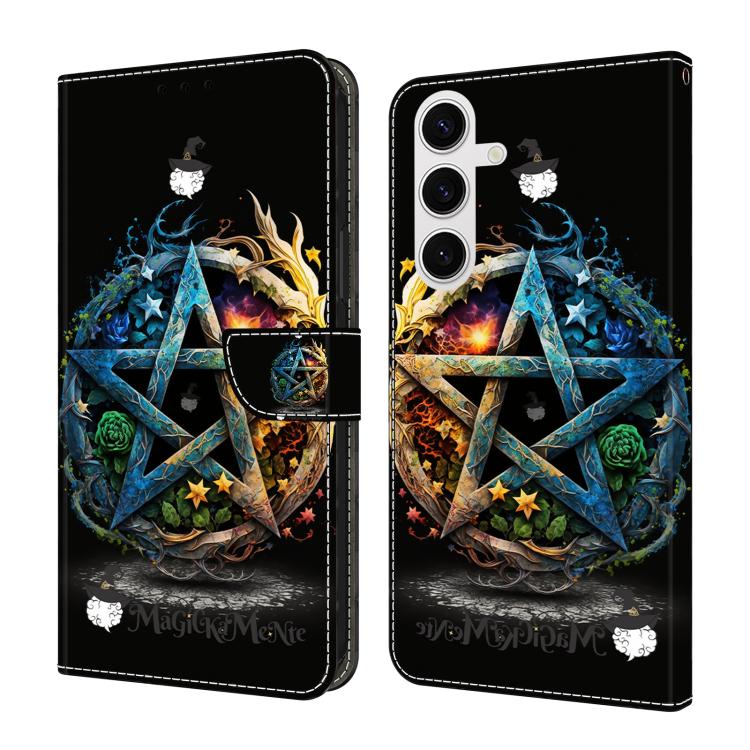 Crystal-Like Painted Vegan Leather Phone Case, For Samsung Galaxy S26+ 5G, For Samsung Galaxy S26 Ultra 5G, For Samsung Galaxy S26 5G, For Samsung Galaxy S25 FE 5G