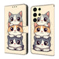 Crystal-Like Painted Vegan Leather Phone Case, For Samsung Galaxy S24 FE 5G, For Samsung Galaxy S24 Ultra 5G, For Samsung Galaxy S23 Ultra 5G, For Samsung Galaxy S23+ 5G