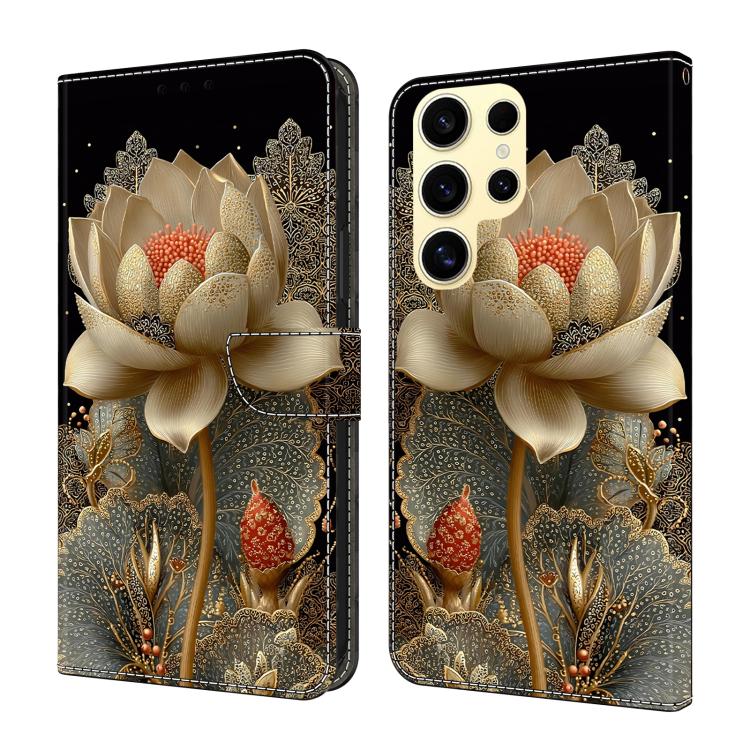 Crystal-Like Painted Vegan Leather Phone Case, For Samsung Galaxy S24 FE 5G, For Samsung Galaxy S24 Ultra 5G, For Samsung Galaxy S23 Ultra 5G, For Samsung Galaxy S23+ 5G