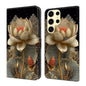 Crystal-Like Painted Vegan Leather Phone Case, For Samsung Galaxy S24 FE 5G, For Samsung Galaxy S24 Ultra 5G, For Samsung Galaxy S23 Ultra 5G, For Samsung Galaxy S23+ 5G